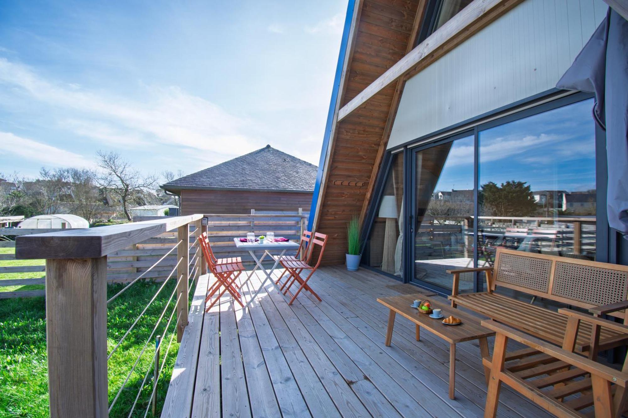 Villa Le Tipi Bleu Tiny House Neuve Avec Terrasse Et Jardin Camaret-sur-Mer Exterior foto